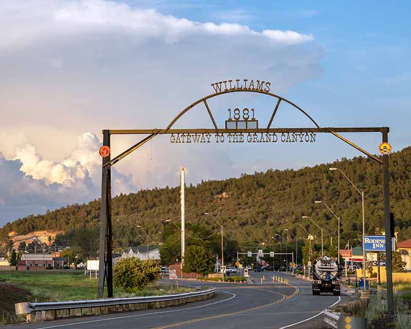 Williams Arizona - Gateway Sign Sky