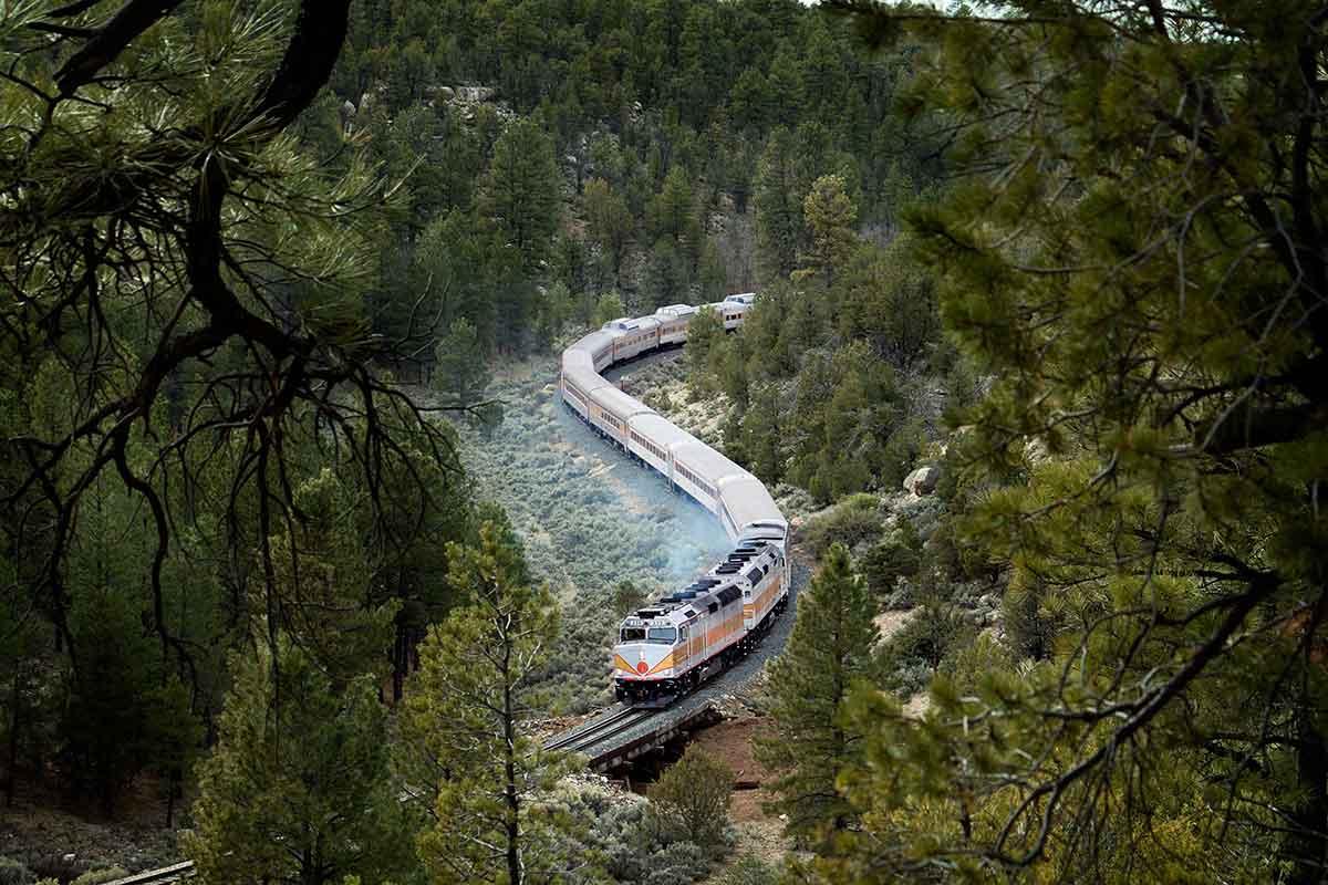 Grand Canyon Railway - Through Trees: Popular Williams Vacation Ideas