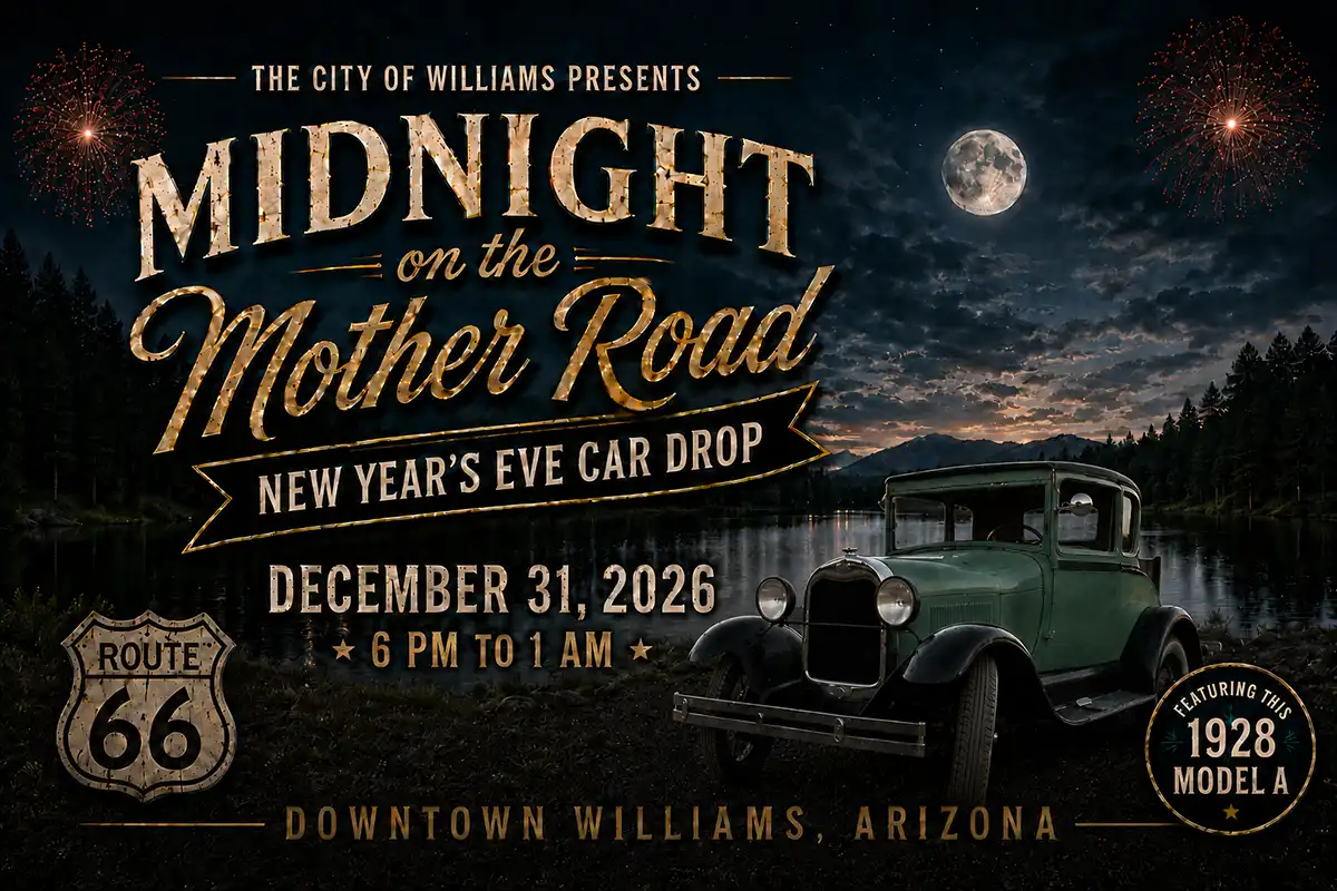 Williams New Year's Eve 2026 Car Drop Arizona 2027